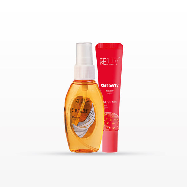 One Hair Serum With One Lip Balm