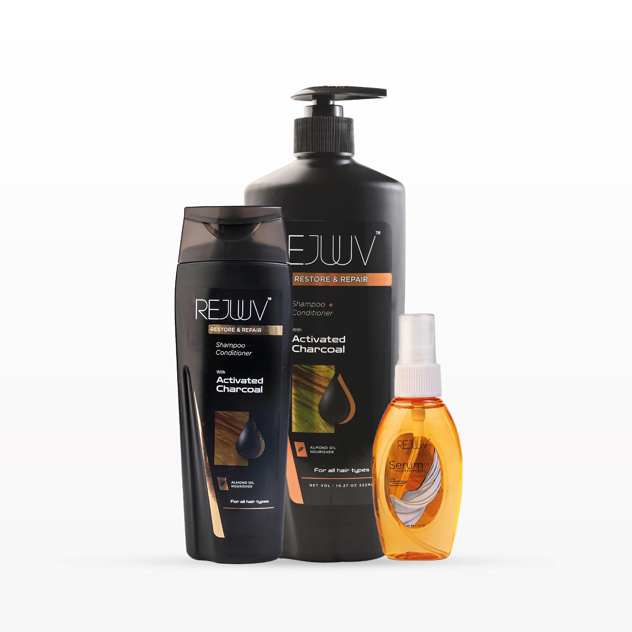 Restore & Repair Shampoo small + large + Hair serum